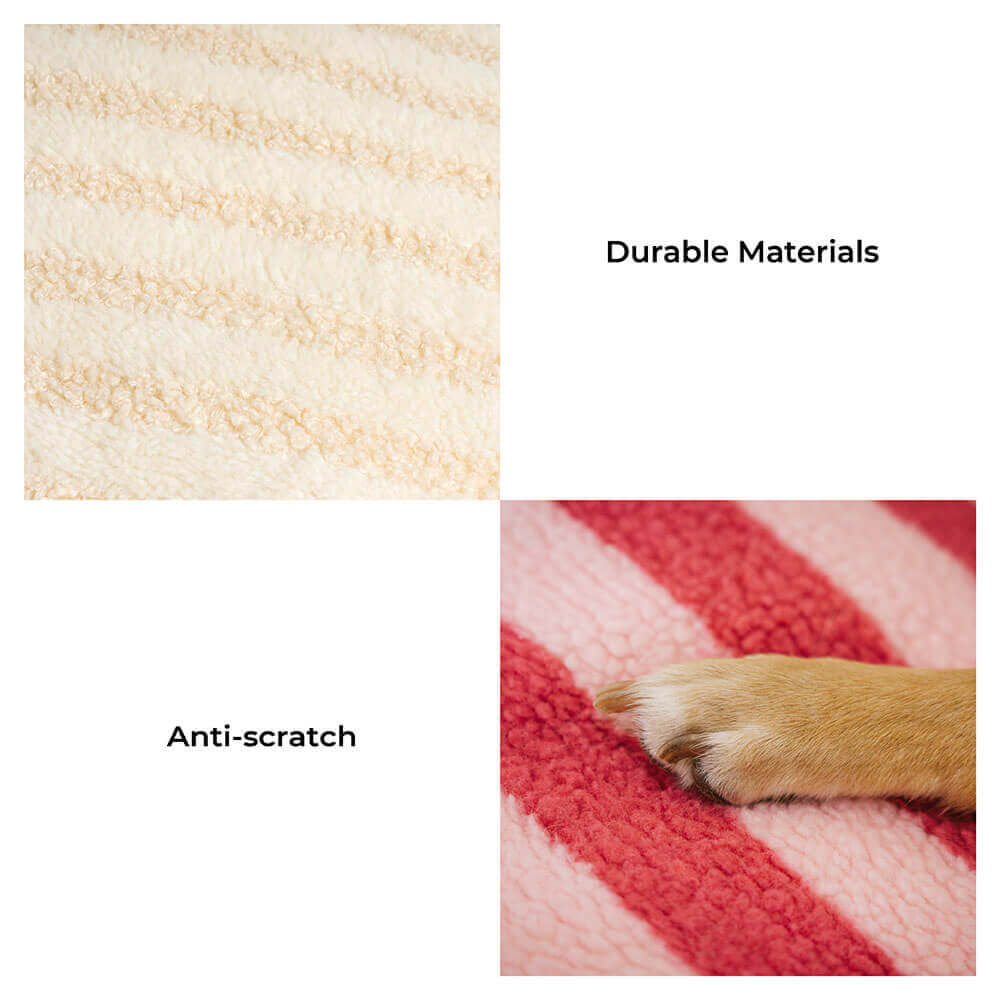 Trendy Striped Pattern Polygonal Calming Bean Bag Dog Bed