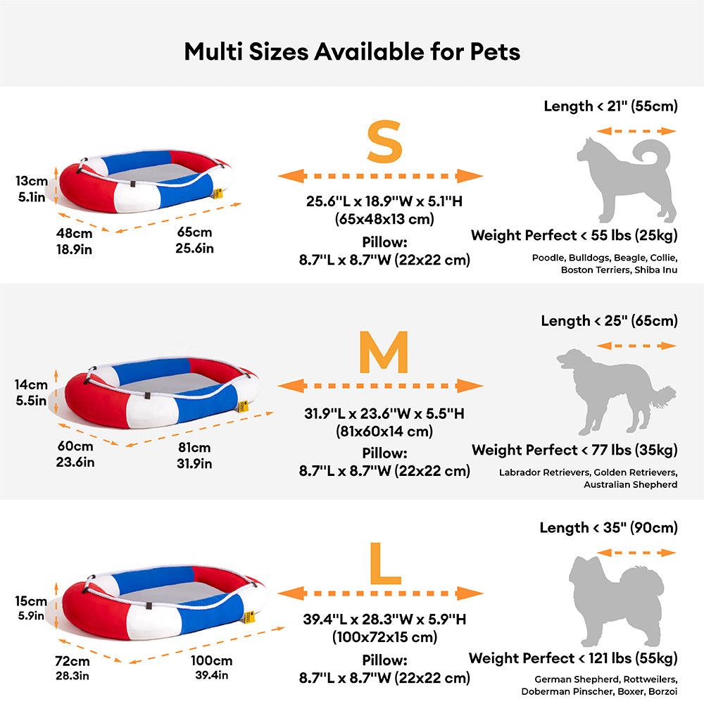 Summer Cooling Waterproof Boat-Shaped Pet Bed with Pillow – Chill Raft