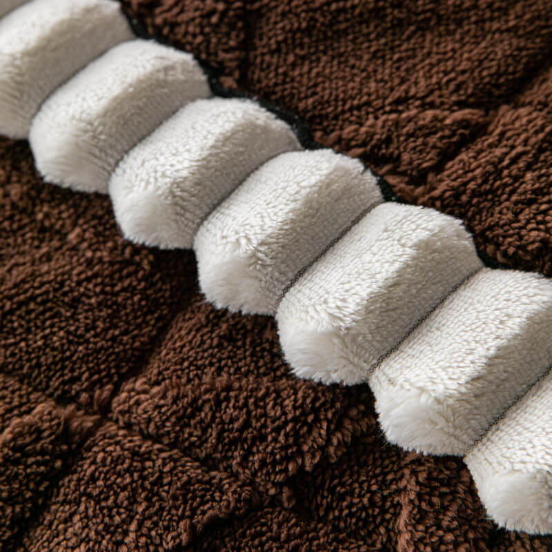 Thickened Short Plush Leaf Pattern Scratch Resistant Non-Slip Sofa Cover