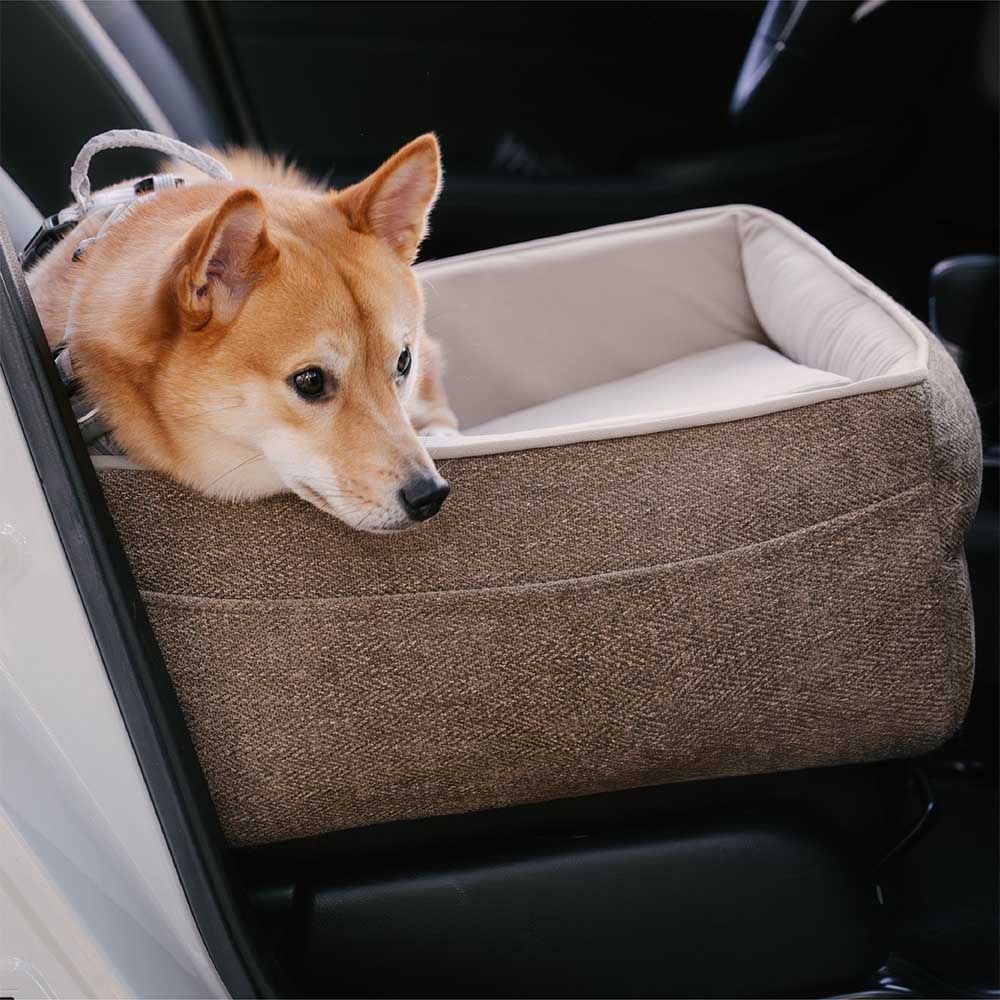 Siège de sécurité de voyage, lit de siège de voiture surélevé et épais pour chien