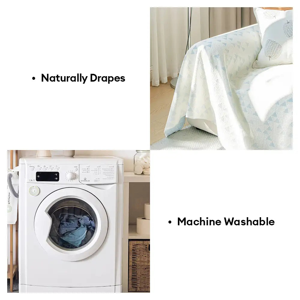 Triangle Star Cooling Ice Silk Breathable Comfort Sofa Blanket Sofa Cover