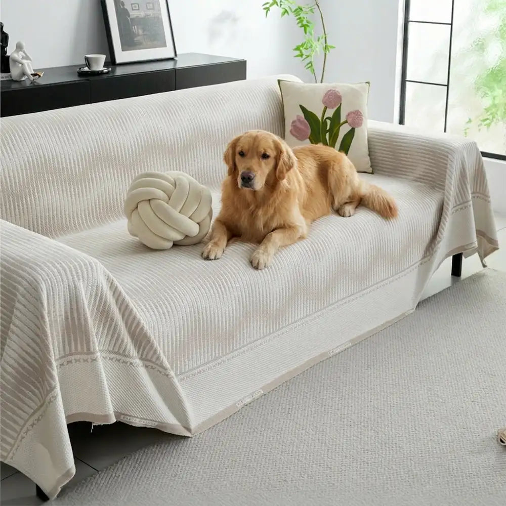 Modern Geometric Cooling Ice Silk Breathable Sofa Blanket Sofa Cover