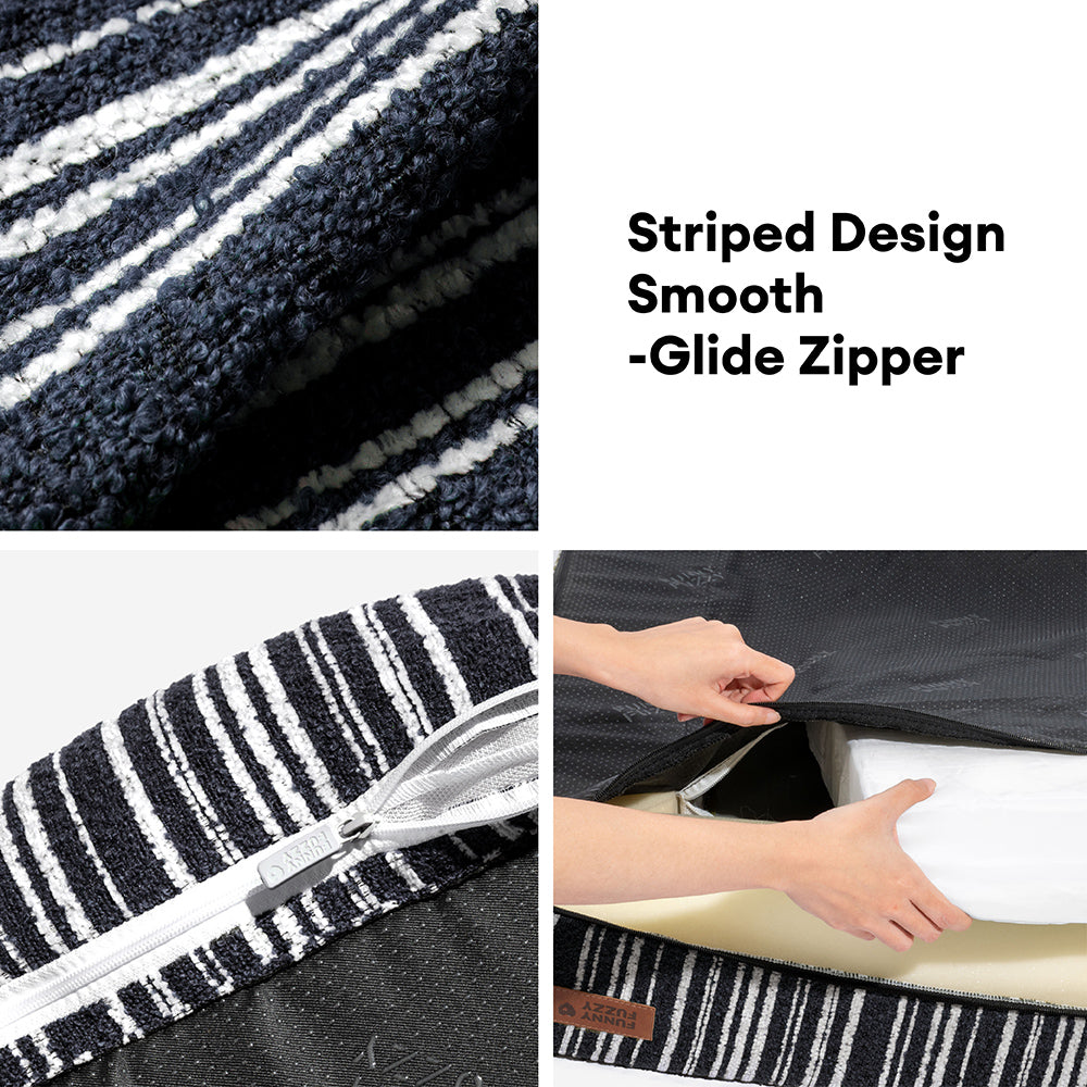 Sustainable Storage Pouf Ottoman & Dog Bed - Funnyfuzzy SnugNest