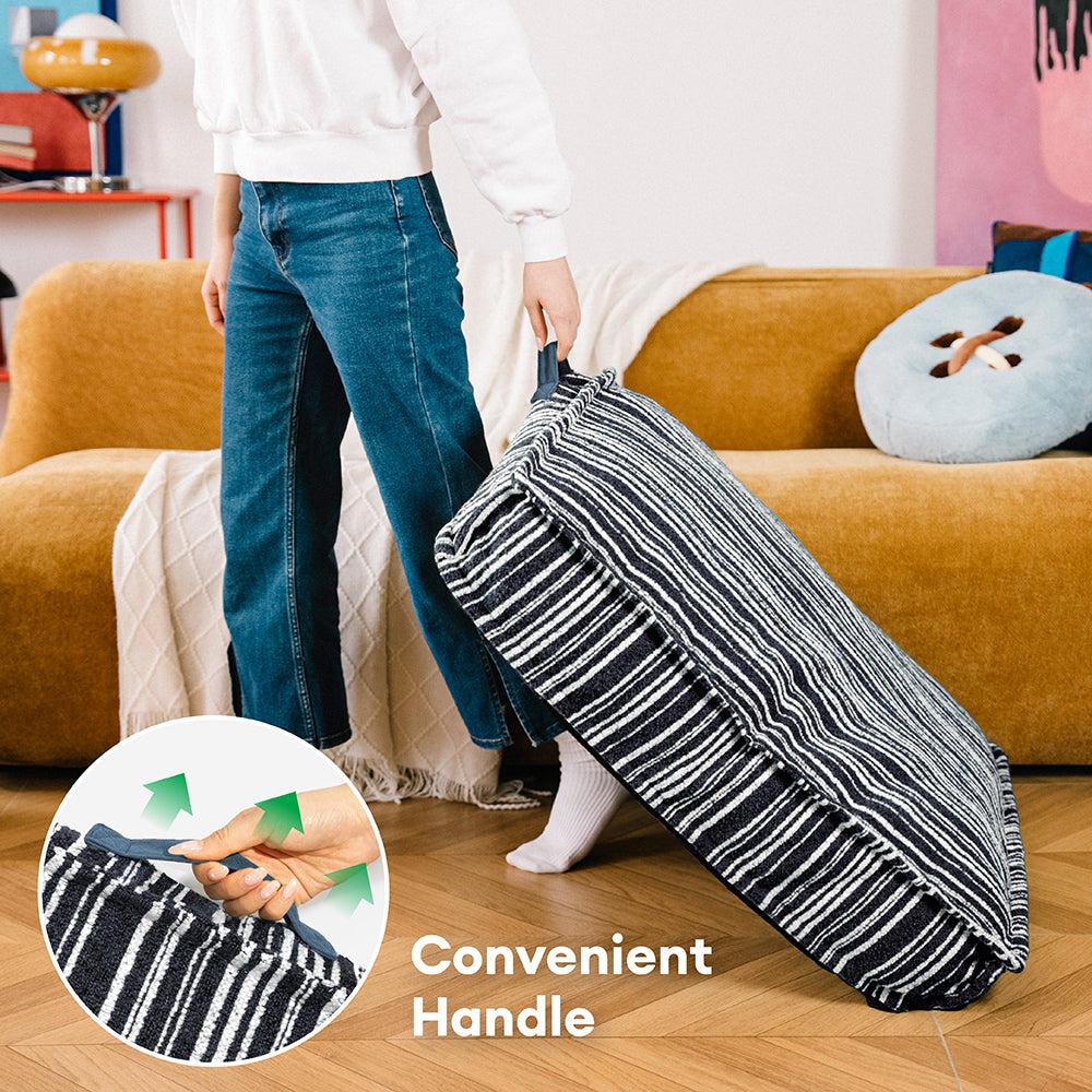 Sustainable Storage Pouf Ottoman & Dog Bed - Funnyfuzzy SnugNest