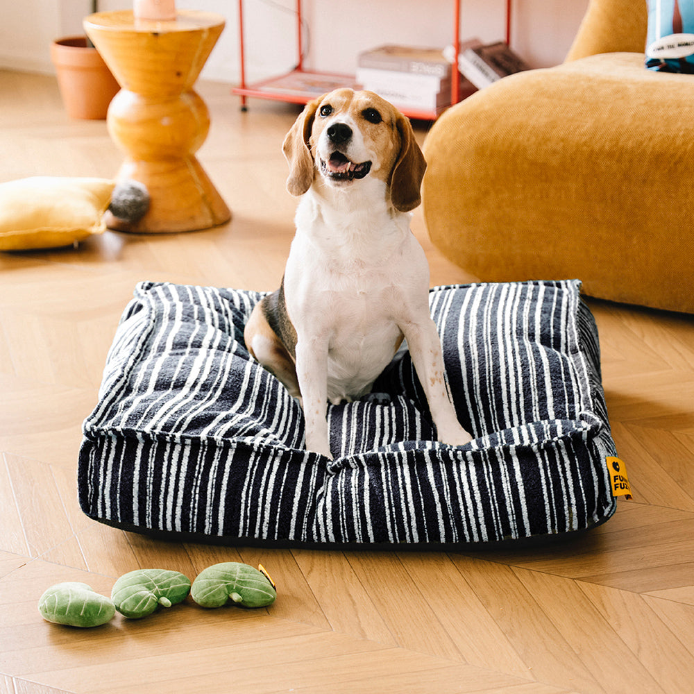 Sustainable Storage Pouf Ottoman & Dog Bed - Funnyfuzzy SnugNest