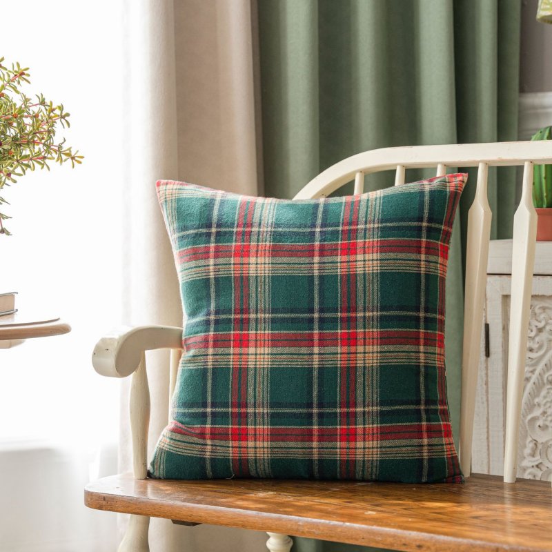 Vintage Christmas Style Plaid Blanket Full Wrap Sofa Cover