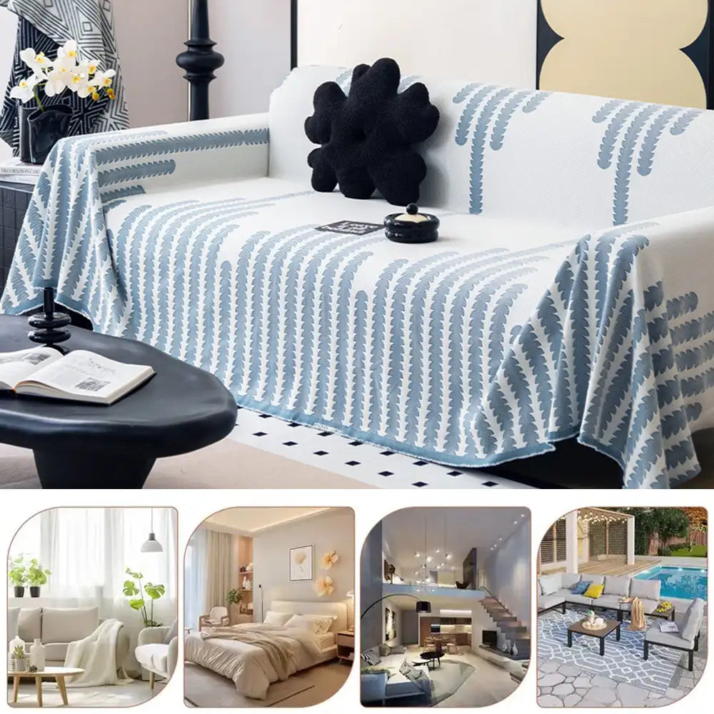 Cooling Ice Silk Breathable Heat-Absorbing Sofa Blanket Washable Sofa Cover