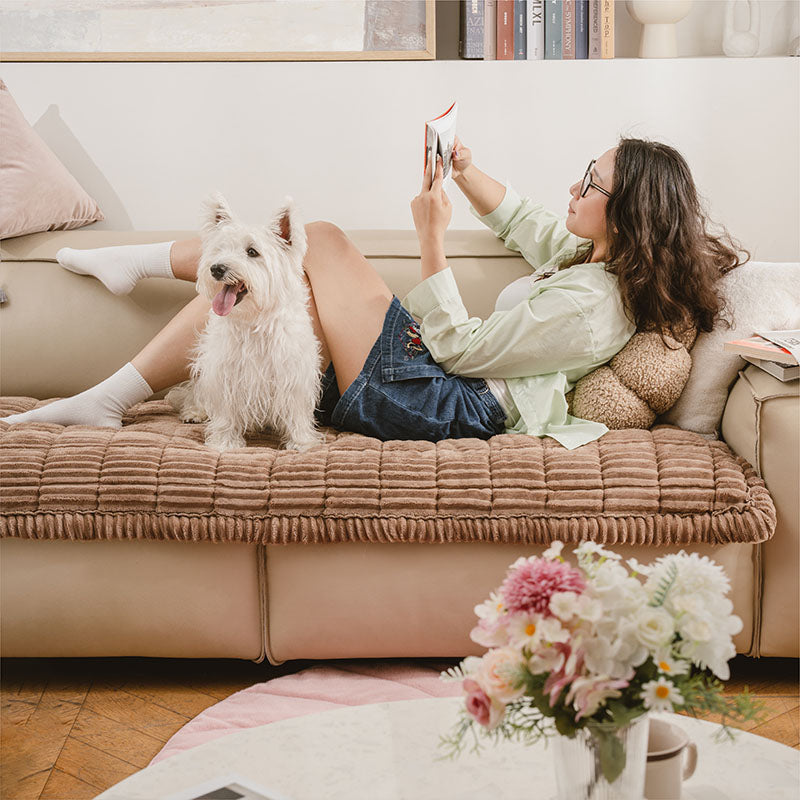 Lazy Soft Flannel Breathable Pet Mat Non-slip Sofa Covers