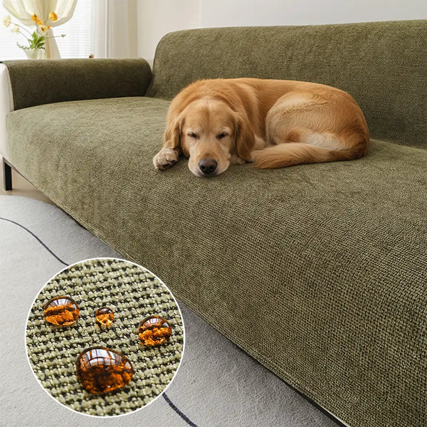 One-Piece Chenille Scratch-Resistant Durable Water-Repellent Non-Slip Outdoor Sofa Cover