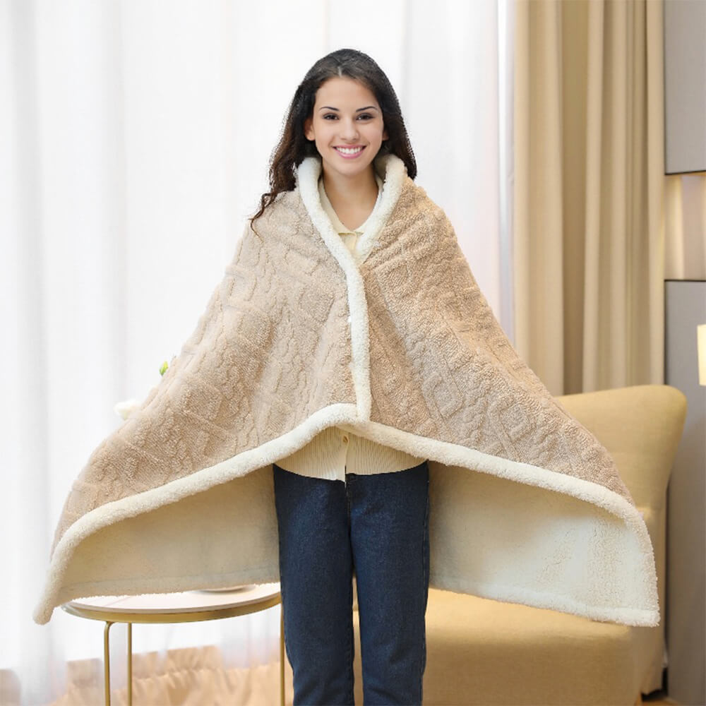 Couverture moelleuse et confortable en polaire Sherpa polyvalente pour la sieste