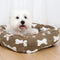 Plush Bone Pattern Square Deep Sleep Dog Bed