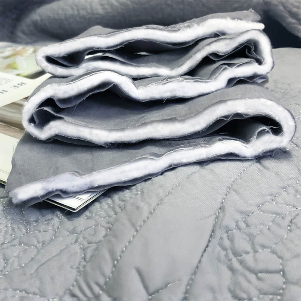 Luxury Lightweight Reversible Solid Quilted Cotton Bedspread Set