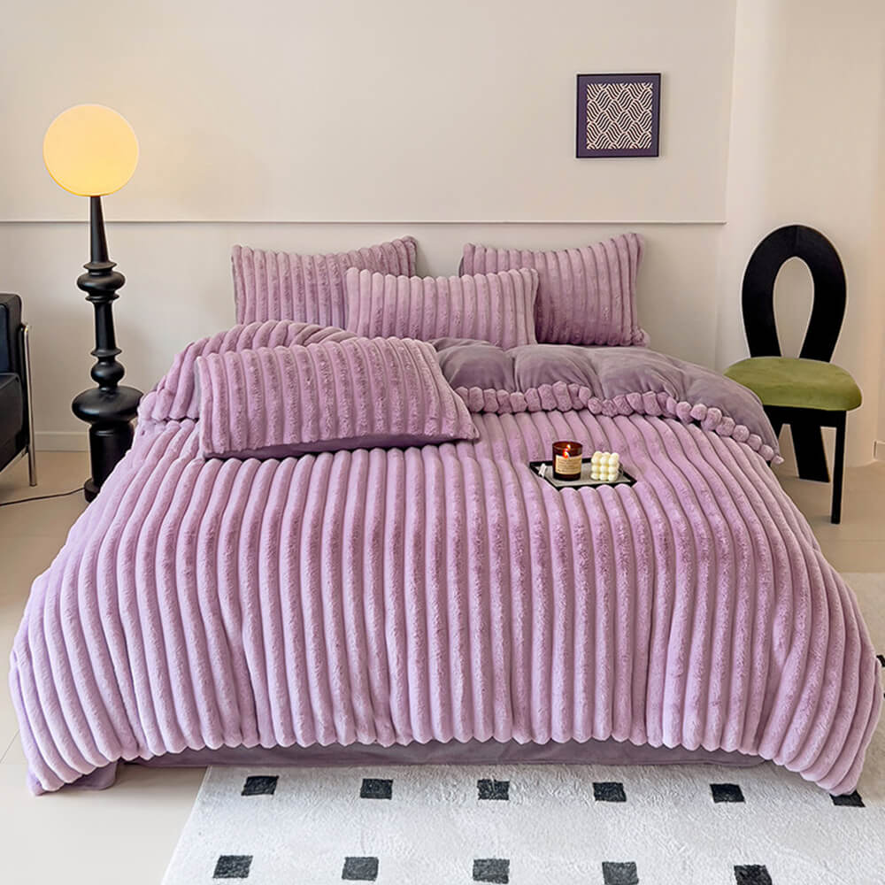 Fluffy Cozy Velvet Winter Essential Bed Sheet Set