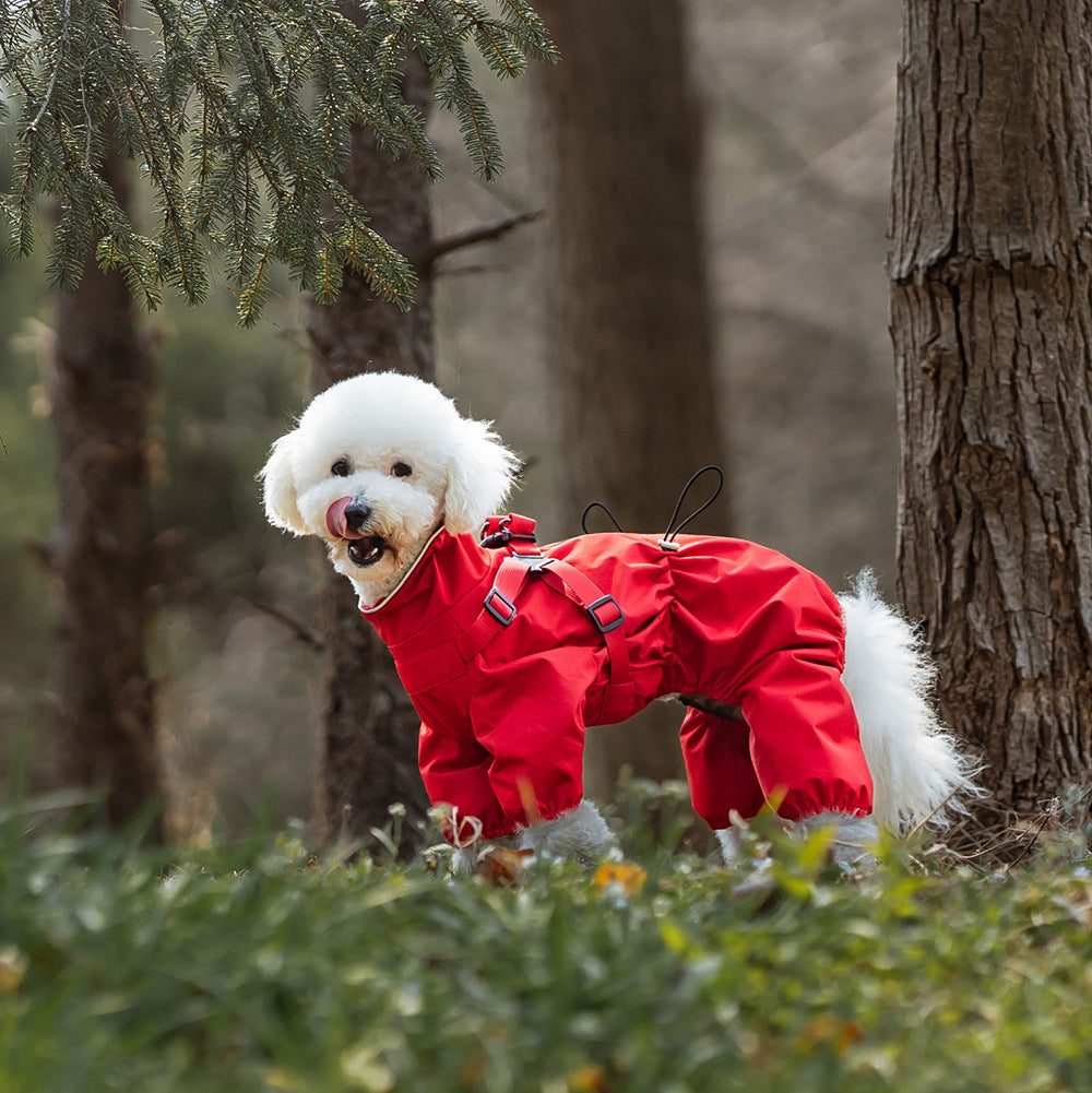 Waterproof Breathable Lightweight Rain Jacket Outdoor Dog Raincoat