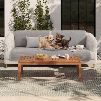 Simple Solid Colour Plush Furniture Protector Outdoor Sofa Cover