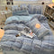 Luxurious Faux Rabbit Fur Milk Velvet Dual-Sided Cozy Bed Sheet Set