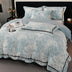 Premium Soft Stereoscopic Floral Trimmed Milk Velvet Bed Sheet Set