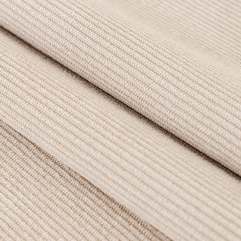 All-Season Water-resistant Anti-Scratch Soft Corduroy Sofa Cover with Pom-Poms