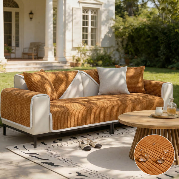 Waterproof Antimicrobial Simple Chenille Fabric Anti-scratch Outdoor Sofa Cover