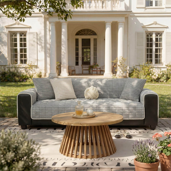 One-Piece Cozy Flannel Sofa Protection Non-Slip Outdoor Sofa Cover