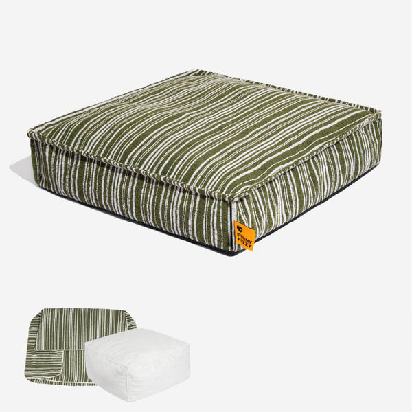 Sustainable Storage Pouf Ottoman & Dog Bed - Funnyfuzzy SnugNest