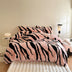 Zebra Thickened Fluffy Fur Bed Sheet Set