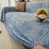Moroccan Pattern Reversible Chenille Cat-Scratch Resistant Throw Couch Cover