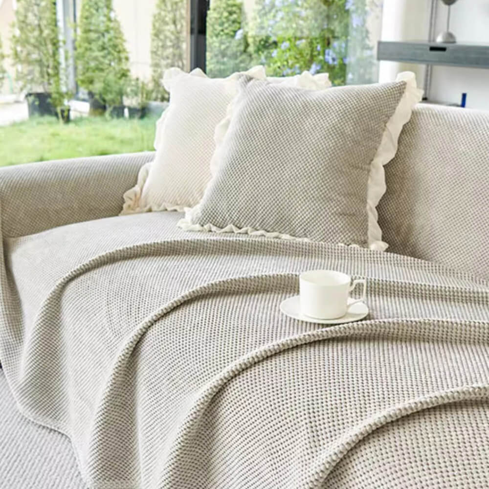 Soft Corduroy Warm Waffle Weave Couch Cover