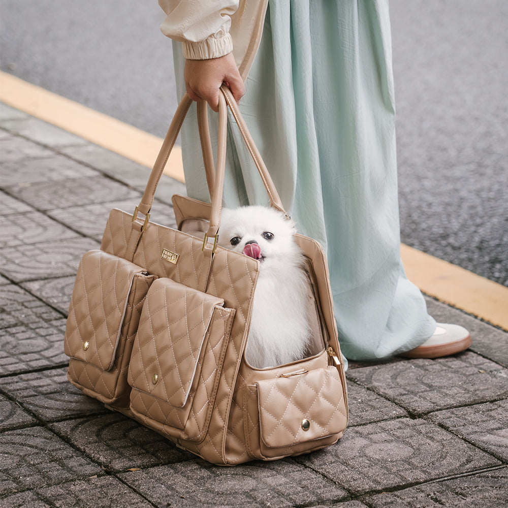 Grand sac de transport élégant et multifonctionnel pour animaux de compagnie, voyage partagé homme-chien - Queue errante