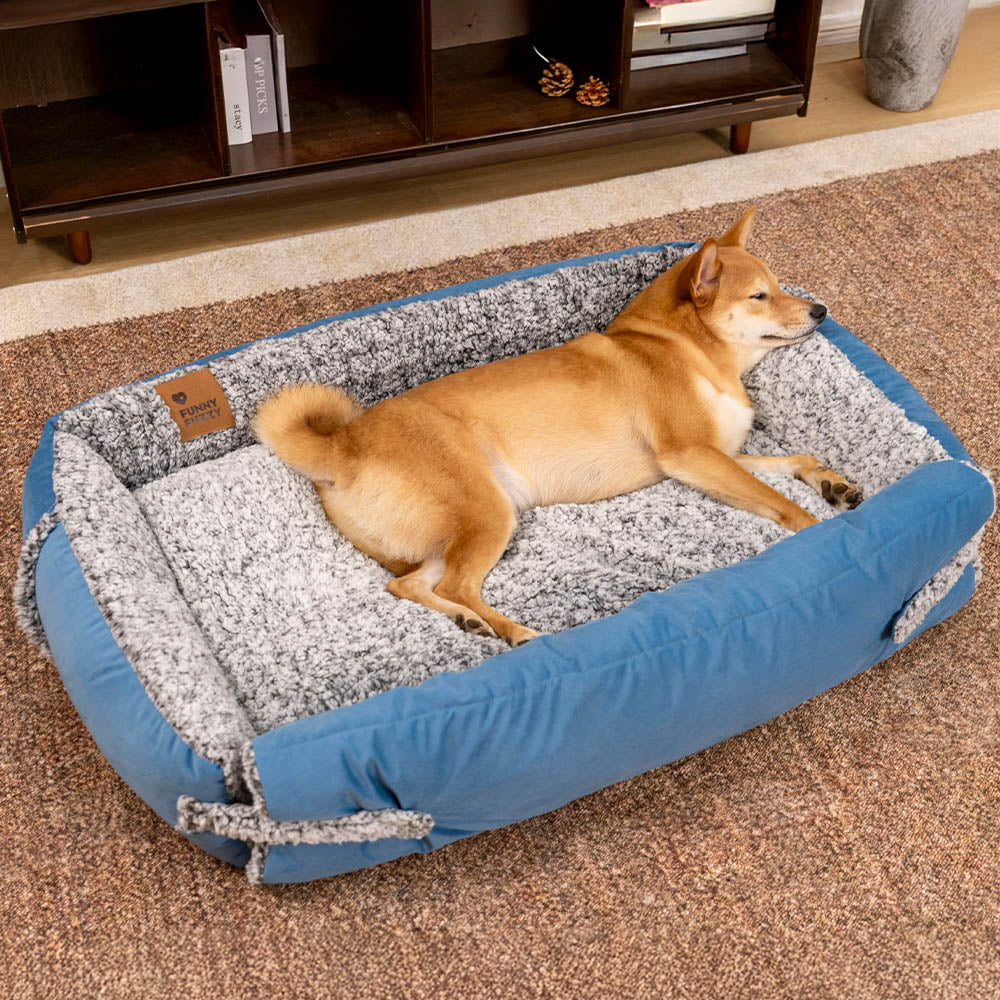 Large Cozy Dog Bed with Foldable Blanket Quilt