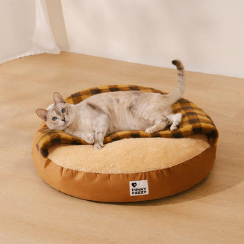 Washable Ultra Soft Sleeping Round Cat Bed