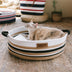 Handcrafted Stripe Calming Pet Bed - Timeless Nest