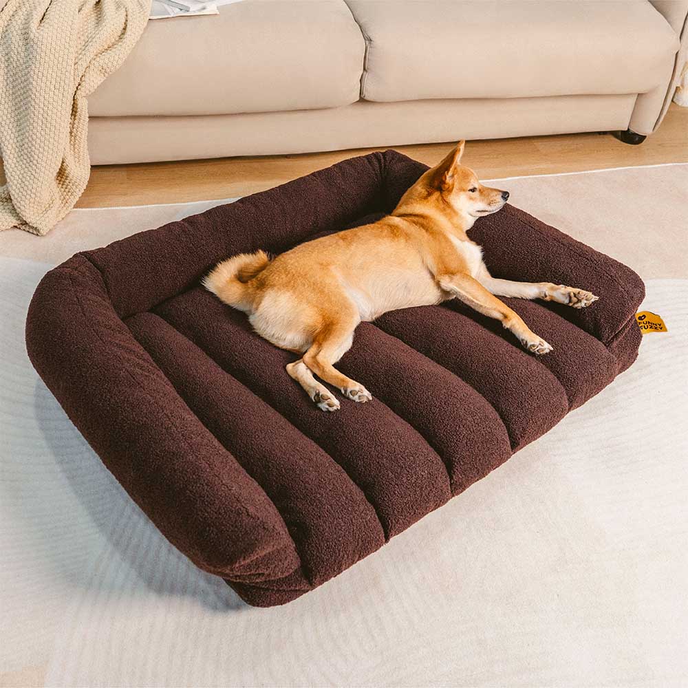 Large Soft Supportive Headrest Orthopedic Dog Sofa Bed - Cloudy Napper