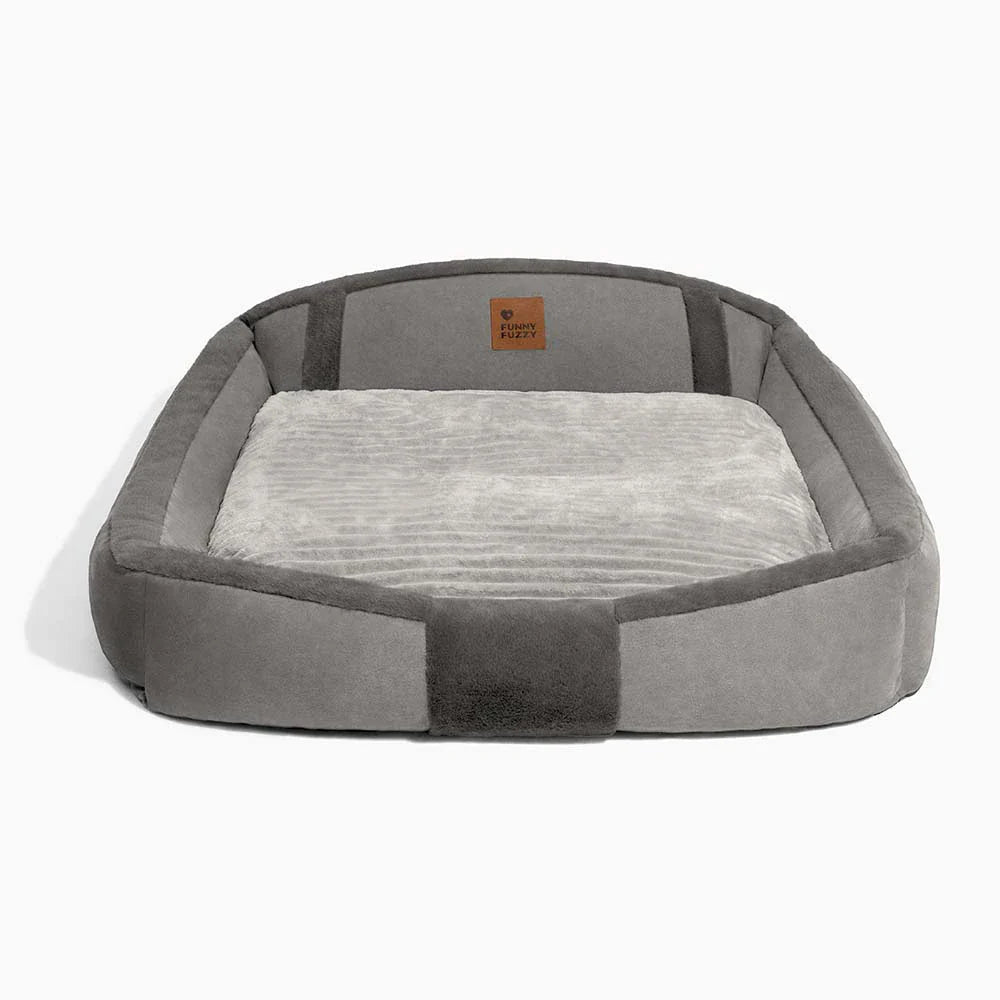 Vintage Large Cozy Calming Sofa Dog Bed