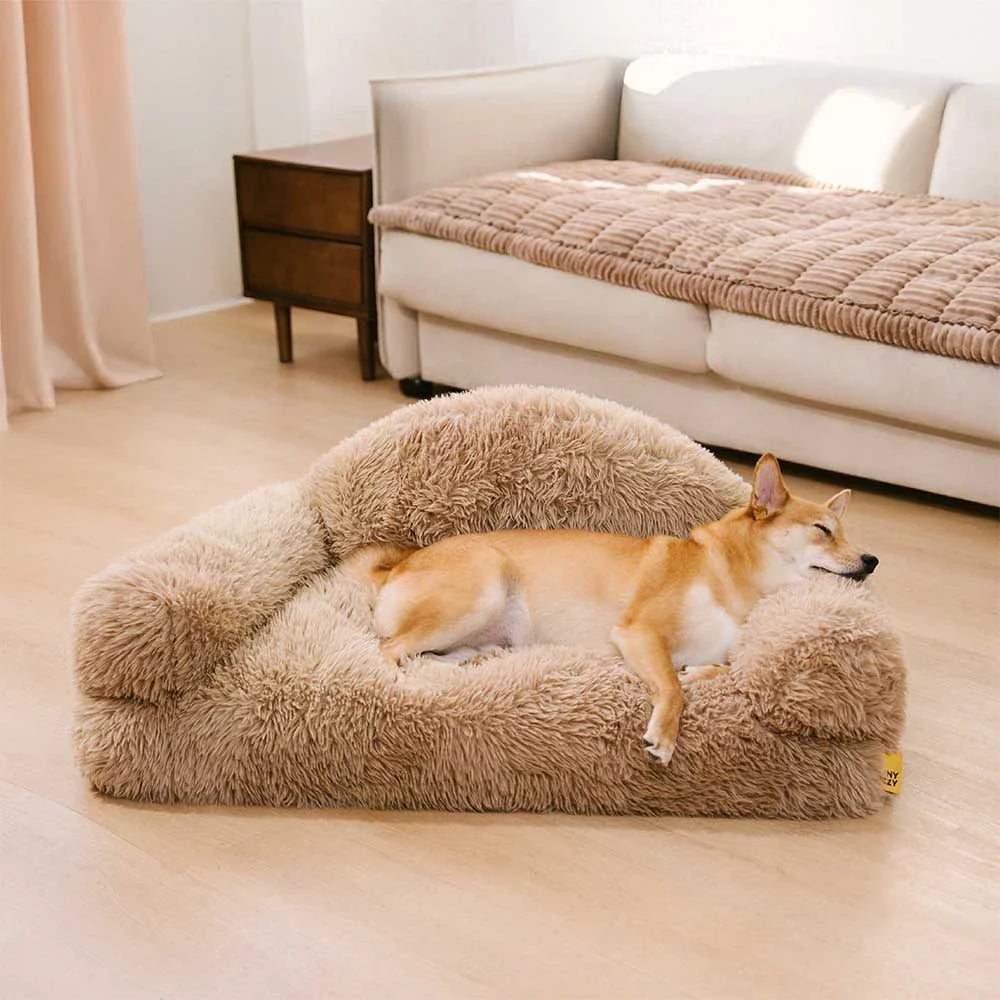 Plush Warm Removable Sponge Orthopedic Dog Sofa Bed - FluffyHaven