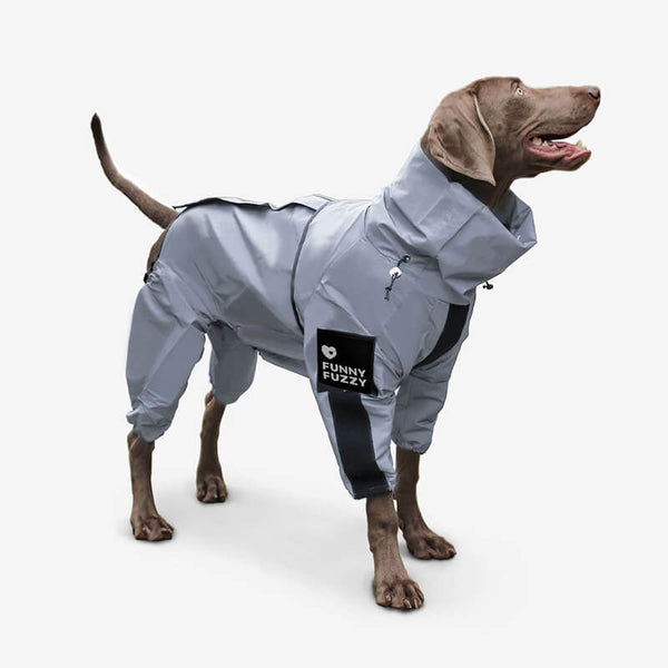 Reflective All-weather Waterproof Cool Dog Accessories Rain Coat - FUNNYFUZZY