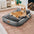 Retro Faux Suede Dual-sided Washable Bolster Dog Bed With Pillow – SweetDream