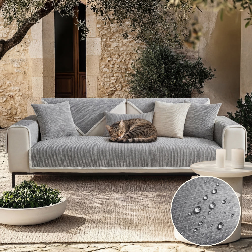 Waterproof Antimicrobial Simple Chenille Fabric Anti-scratch Outdoor Sofa Cover