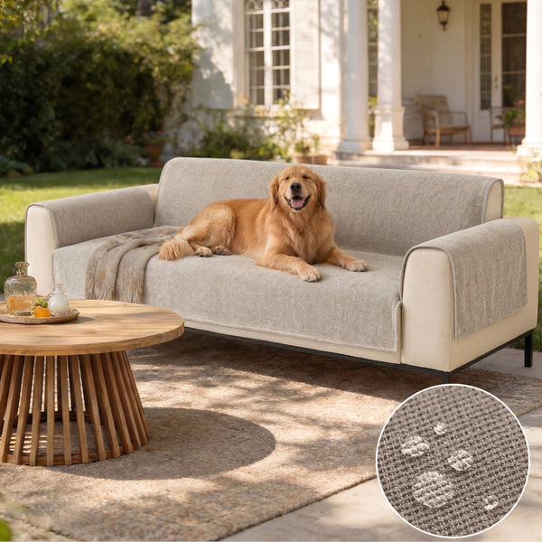 One-Piece Chenille Scratch-Resistant Durable Water-Repellent Non-Slip Outdoor Sofa Cover