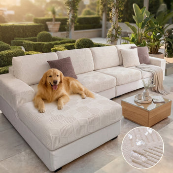 Honeycomb Pattern Water-resistant Stretch Full-Cover Magic Outdoor Sofa Cover