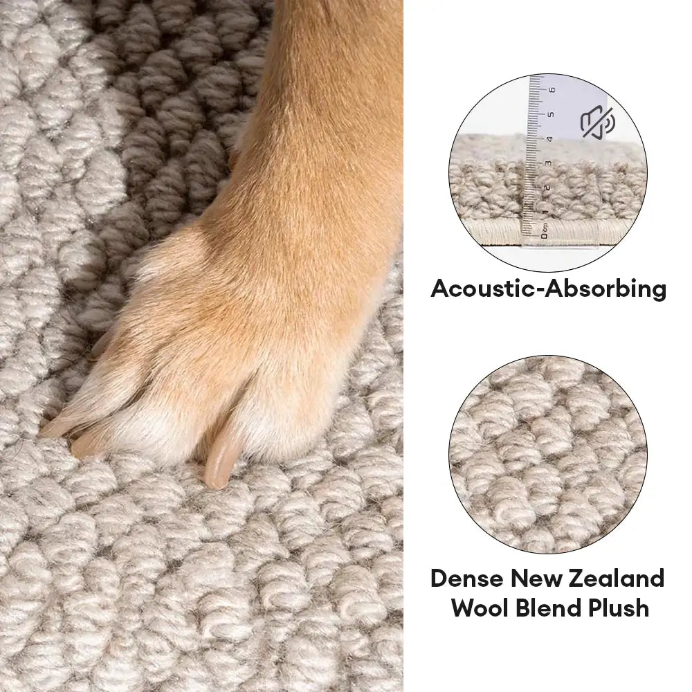 New Zealand Wool Blend Stair Protectors Tape Free Washable Carpet Stair Treads
