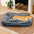 Vintage Checkered Washable Plush Cozy Bolster Dog Bed – TuckNap