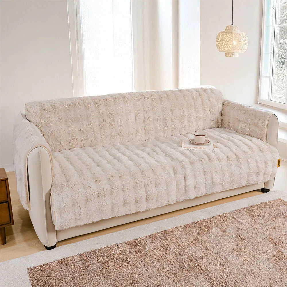 Water-resistant Fluffy Soft Furniture Protector Sofa Cover-EverDry