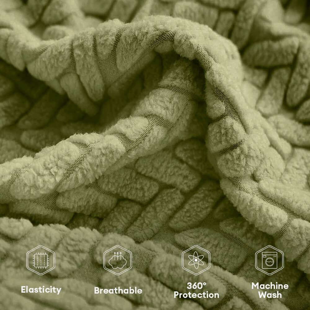 Wheat Leaf Texture All-Season Universal Elastic Full Protection Magic Sofa Cover