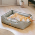 Luxury Faux Leather Waterproof Removable Dog Sofa Bed
