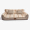 Vintage Plaid Plush Orthopedic Dog Sofa Bed with Pillows - CozyLuxe