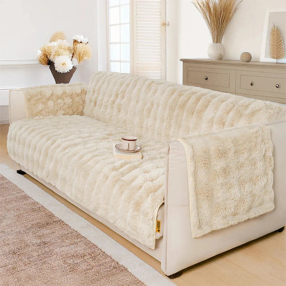 Water-resistant Fluffy Soft Furniture Protector Sofa Cover-EverDry
