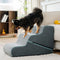 Multifunctional 2-in-1 Foldable Dog Stairs with Ramp Mode