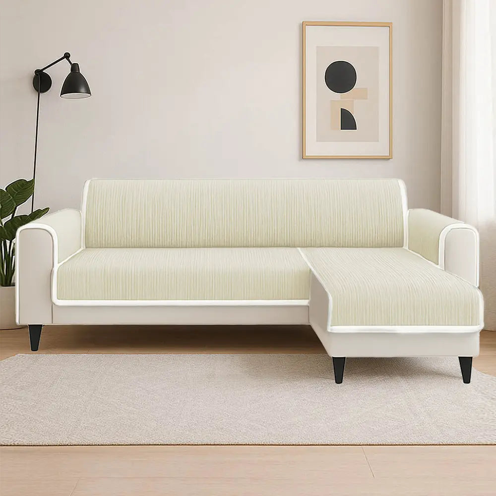 All-Season Anti-Slip Striped Pet Rug Furniture Protector with Armrest Sofa Cover - Keep Still