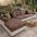 Honeycomb Pattern Water-resistant Stretch Full-Cover Magic Outdoor Sofa Cover